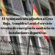 El Ayuntamiento adjudica a Cruz Roja, Asamblea Local el servicio técnico de emergencia sanitaria en instalaciones deportivas